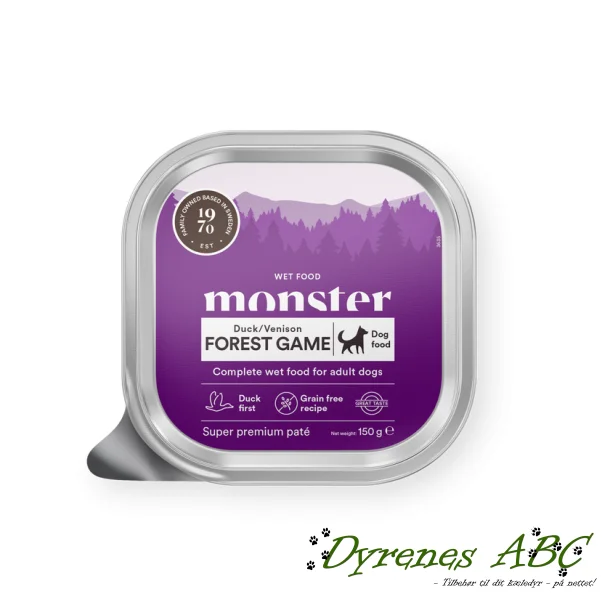 MONSTER Dog Pat� Tray - Forest Game 150g
