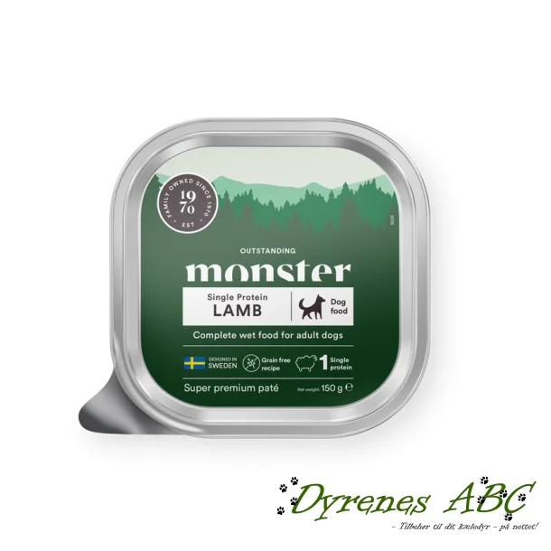 MONSTER Dog Pat� Tray - Lamb 150g