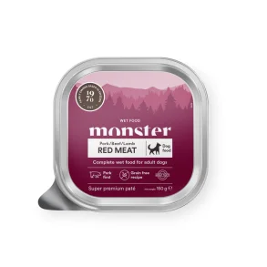 MONSTER Dog Pat� Tray - Red Meat 150g