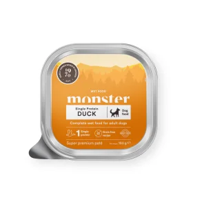 MONSTER Dog Pat� Tray - Duck 150g