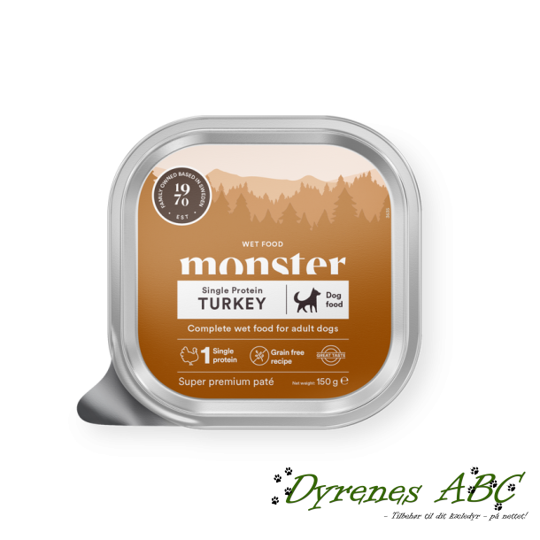 MONSTER Dog Pat� Tray - Turkey 150g