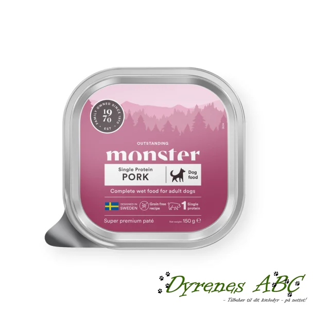 MONSTER Dog Pat� Tray - Pork 150g