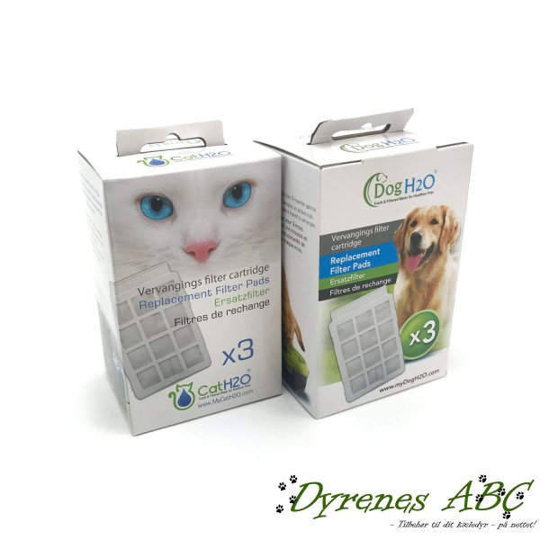 H2O Filter til hunde & katte fontæne Skåle og vandfontæne Dyrenes ABC