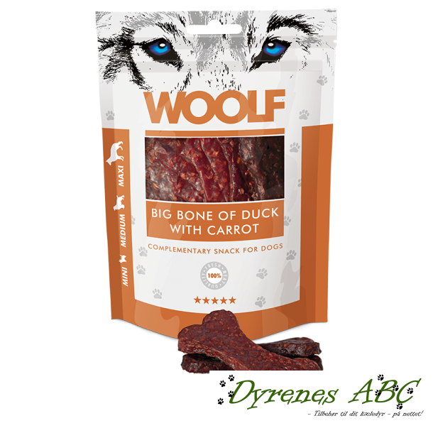 Woolf Big Bone of Duck with Carrot, 100g