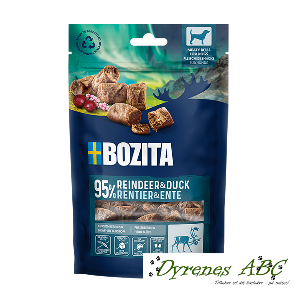 Bozita Dog Snacks Meaty Bites - Rensdyr &amp; And