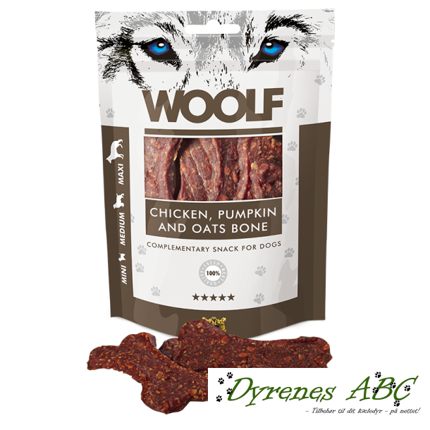 Woolf Chicken, Pumpkin &amp; Oats Bone, 100g