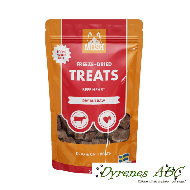MUSH Freeze-Dried Treats - Oksehjerte