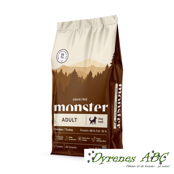 MONSTER Grain Free adult - Chicken &amp; Turkey, 12kg