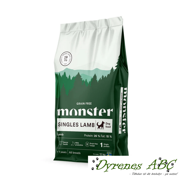 MONSTER Grain Free dog - Singles Lamb, 12kg