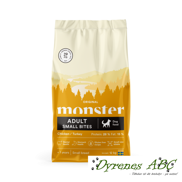 MONSTER Original adult Small Bites - Chicken &amp; Turkey, 12kg