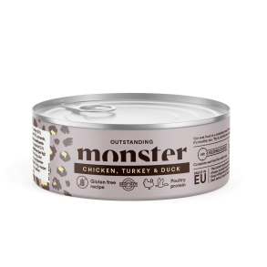 MONSTER Cat Multi Protein vådfoder - Chicken, Turkey & Duck, 100g