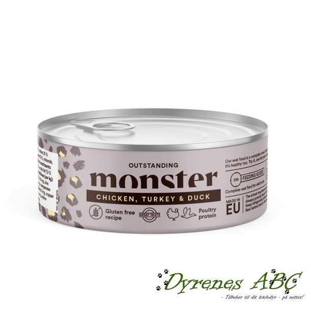 MONSTER Cat Multi Protein vdfoder - Chicken, Turkey &amp; Duck, 100g