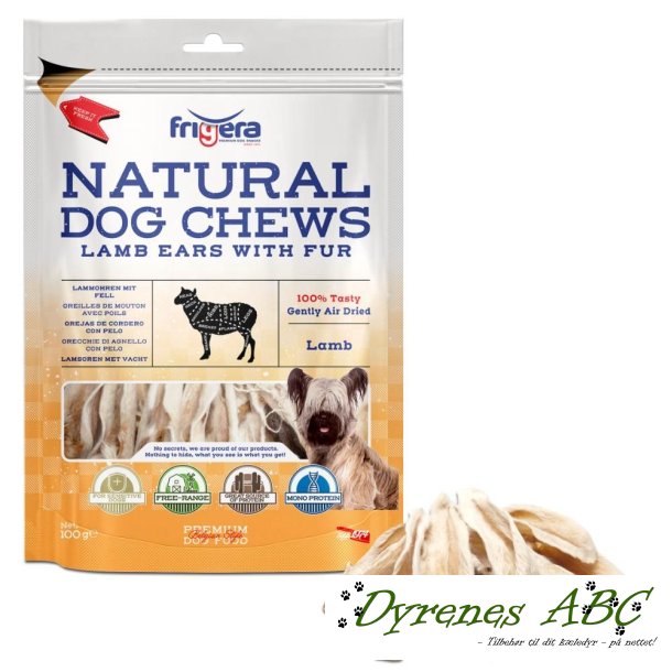 Natural Dog Chews - Lammerer med Pels, 100g