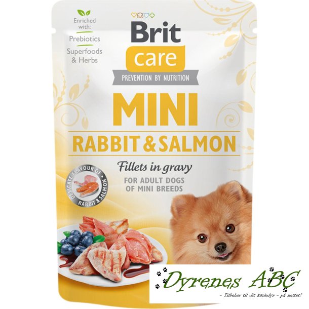 Brit Care Mini Filet i Sovs - Rabbit &amp; Salmon, adult dog, 85g			