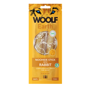 Woolf Earth Noohide Stick with Rabbit, L