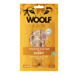 Woolf Earth Noohide Flat Bar with Rabbit, M