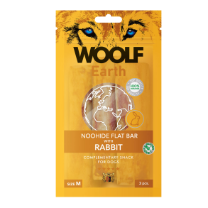 Woolf Earth Noohide Flat Bar with Rabbit, M