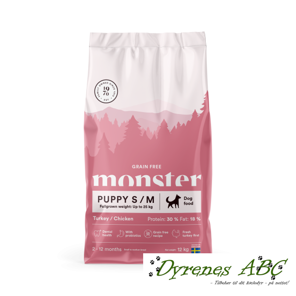 MONSTER Grain Free Puppy S/M - Turkey &amp; Chicken, 12kg