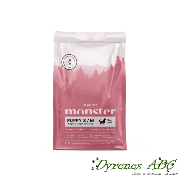 MONSTER Grain Free Puppy S/M - Turkey &amp; Chicken, 2kg