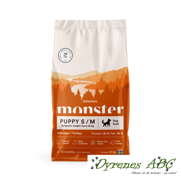 MONSTER Original Puppy S/M - Chicken &amp; Turkey, 12kg
