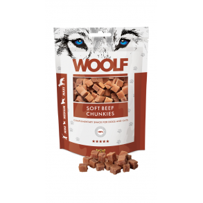 Woolf Soft Beef chunkies, 100g