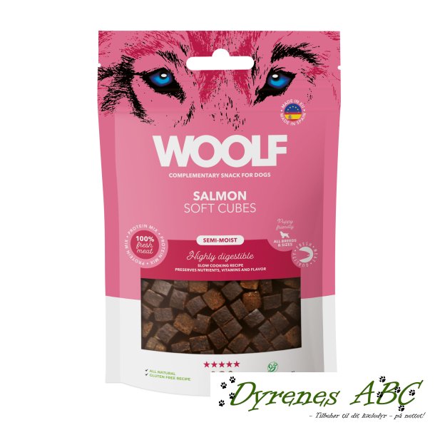 Woolf Soft Cubes Salmon, 100g